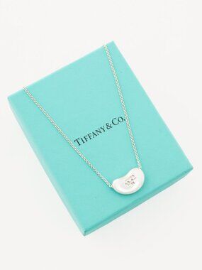 Tiffany & Co. Elsa Peretti 20mm Bean Design Sterling Silver Pendant Necklace